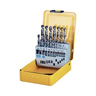 19-tlg. HSS-G Metallbohrer DIN 338 - Set in Metall-Kassette (1, 1.5, 2, 2.5, 3, 3.5, 4, 4.5, 5, 5.5, 6, 6.5, 7, 7.5, 8, 8.5, 9, 9.5, 10mm Ø)
