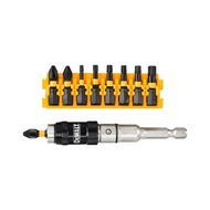 DE-10 pc Impact Torsion Screwdriving Set with Pivoting Bit Tip Holder