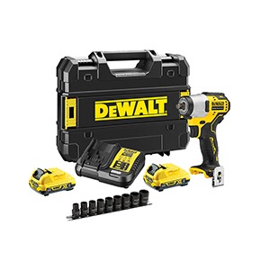 12 Volt / 2 Ah Akku-Schlagschrauber-Set (3/8" Aussenvierkant)