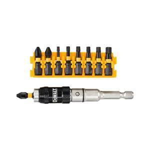 DE-10 pc Impact Torsion Screwdriving Set with Pivoting Bit Tip Holder