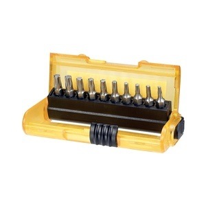 11-tlg. Schrauberbit-Set Torx mit 10 Bits (T7, 8, 9, 10, 15, 20, 25, 27, 30,
40) und einem Magnetbithalter