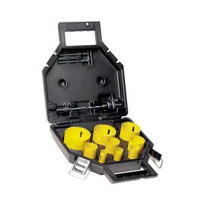 11-tlg. EXTREME DEWALT® BI-Metall Lochsägen-Set (1x Schnellspanndorn klein, 1x Schnellspanndorn groß, 2x Ersatz-Zentrierbohrer, 7x Lochsägen mit 22,29,35,44,51,64, 68mm Ø )