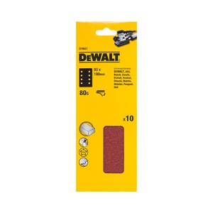 Klettfix-Schleifpapier 93 x 190mm K80, Mehrzweck - Holz/Farbe - Trockenschliff - gelocht (8 Loch parallel)