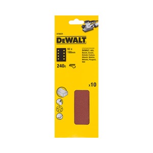 Klettfix-Schleifpapier 93 x 190mm K240, Mehrzweck - Holz/Farbe - Trockenschliff - gelocht (8 Loch parallel)